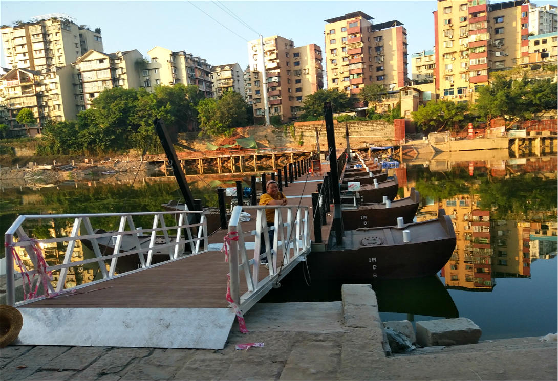 四川自贡市釜溪河恐龙灯光节