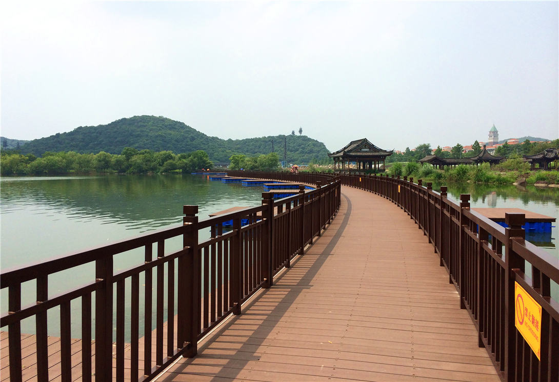 浙江杭州湘湖风景区高档浮桥