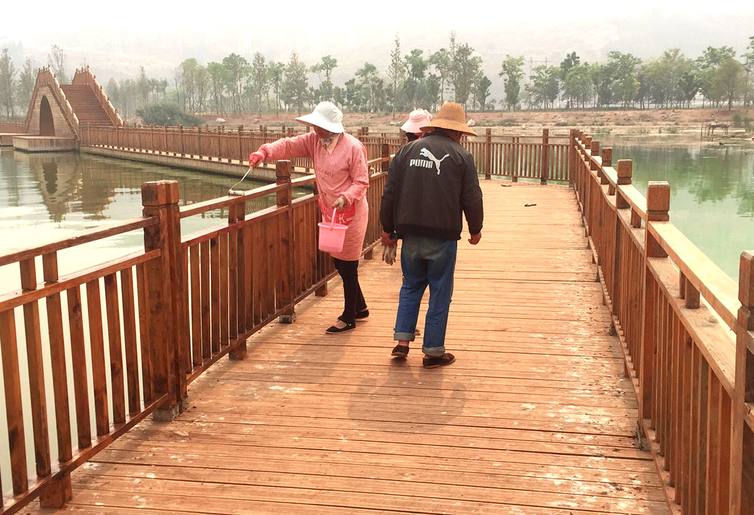 云南玉溪星云湖拱形水上浮桥
