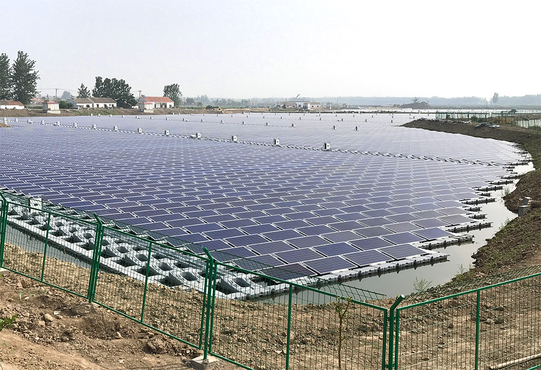 江苏盐城30MW水上光伏漂浮电站