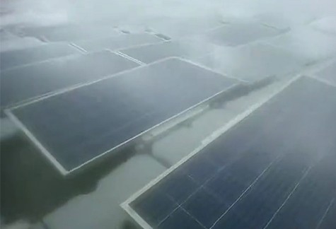 2019年越南平顺大型水上漂浮电站台风现场
