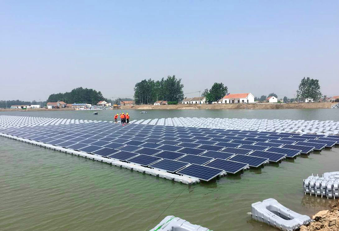 江苏盐城30MW水上光伏漂浮电站