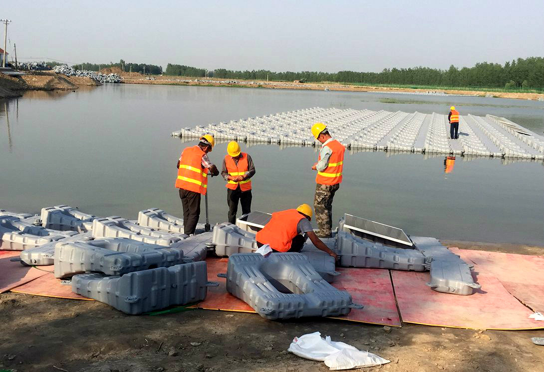 江苏盐城30MW水上光伏漂浮电站