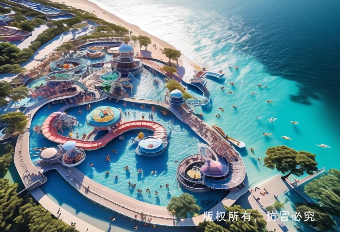水上漂浮乐园效果图