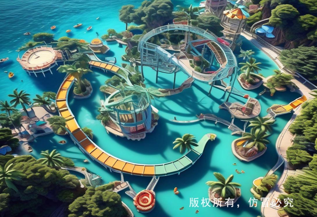 水上漂浮乐园效果图