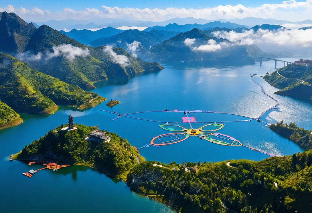 贵州罗甸水上大型漂浮乐园