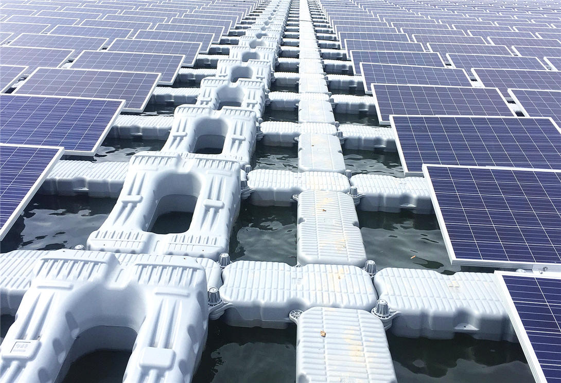 江苏盐城30mw水上光伏漂浮电站