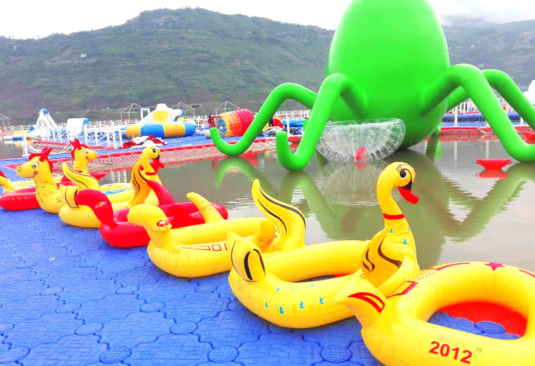 旗华-云南绥江县金沙江水上漂浮大型综合游乐园-最大水深300米,落差15