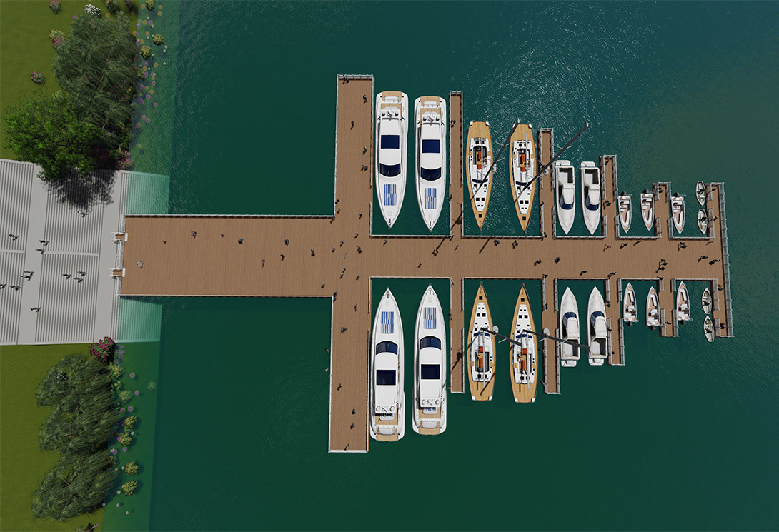 旗华-大型游艇码头效果图