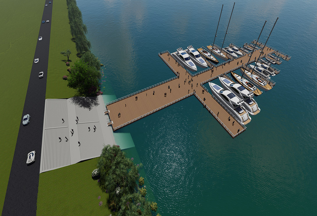 旗华-大型游艇码头效果图