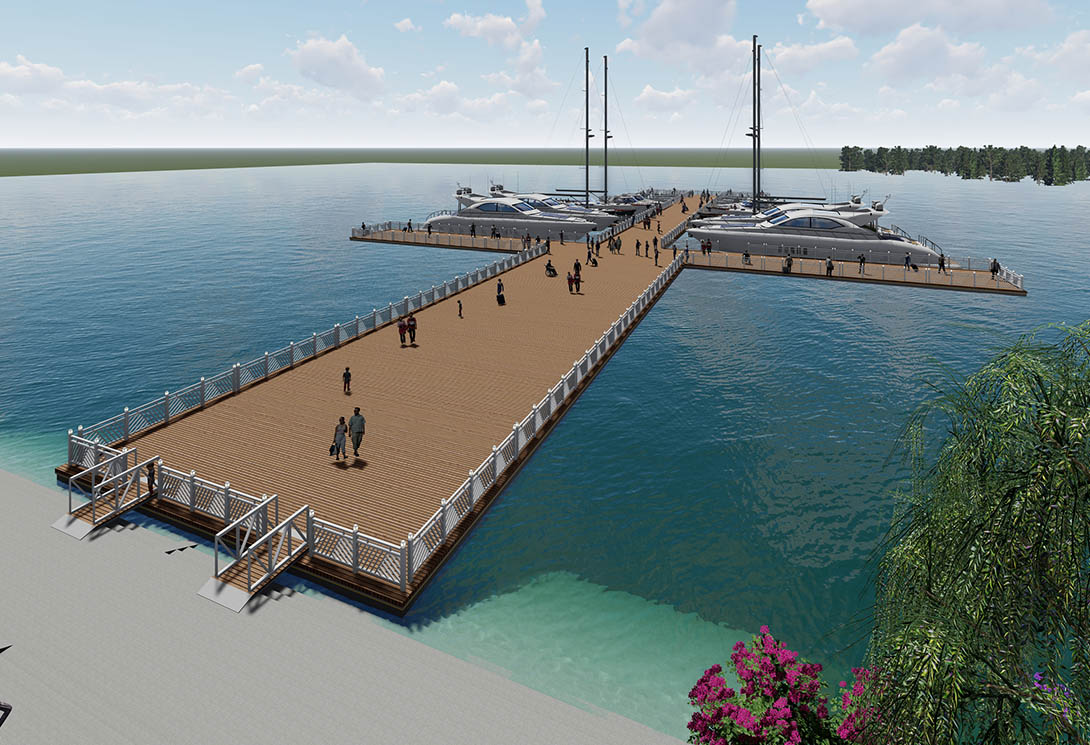 旗华-大型游艇码头效果图