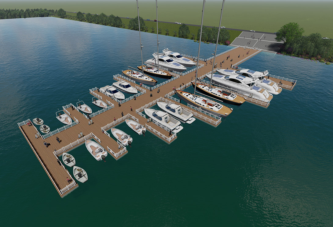 旗华-大型游艇码头效果图